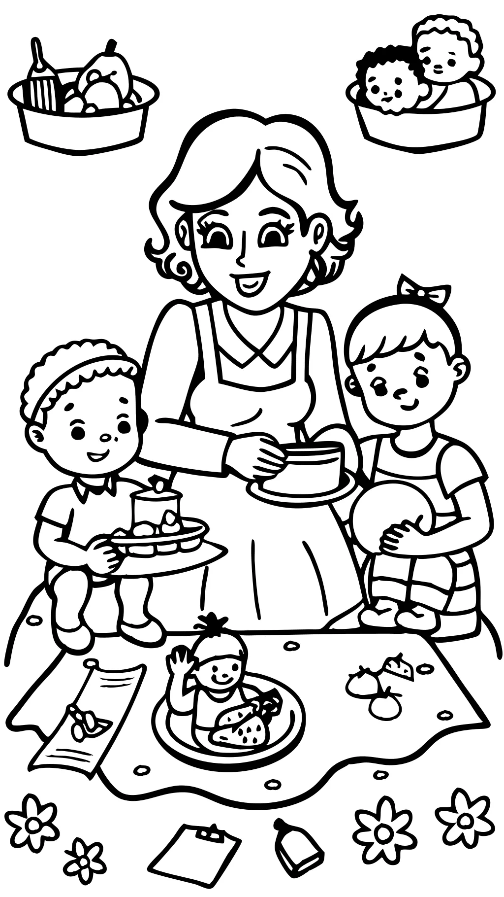 mum coloring pages